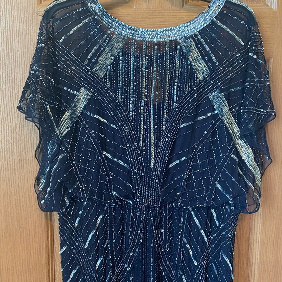 Navy and silver gown, unique and beautiful! Mother of the groom, worn once, 14 - Picture 2 of 8